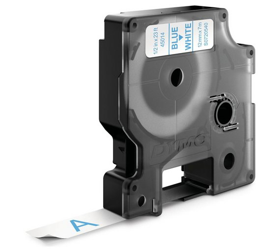 Image of Dymo 45011/S0720510 DirectLabel-etikettes blue on Transparent 12mm...