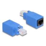 DeLOCK 64803 tussenstuk voor kabels RJ45 Blauw
