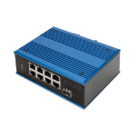 Digitus 8 port Fast Ethernet network PoE switch, industrial, unmanaged, 1 SFP uplink