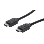 Manhattan HDMI 4K@30Hz Cable with Ethernet, 2m, Suitable for ALL 1080p/HD and Majority of 4K Uses (Check Your System 4K Specification to Be Sure), Black, High Speed, Lifetime Warranty, Equivalent to HDMM2MHS