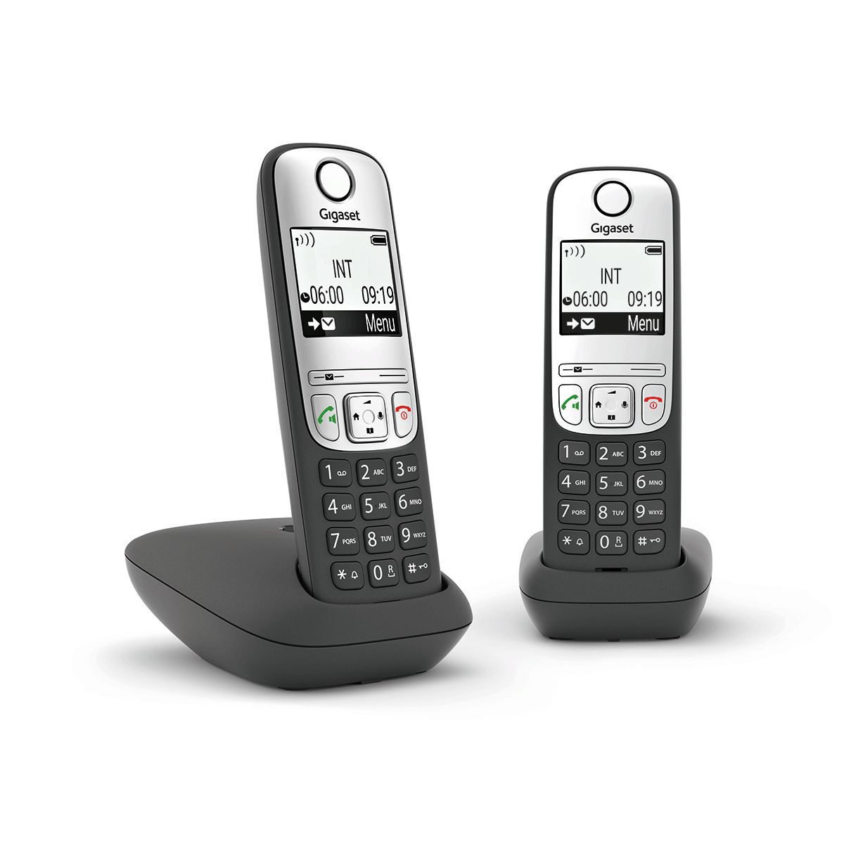 L36852-H2830-B101 UNIFY GIGASET OPENSTAGE A690A Duo - Analog/DECT telephone - Wireless handset - Speakerphone - 100 entries - Caller ID - Black