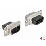 DeLOCK D-Sub 9 pin crimp male, metal, 4 pieces