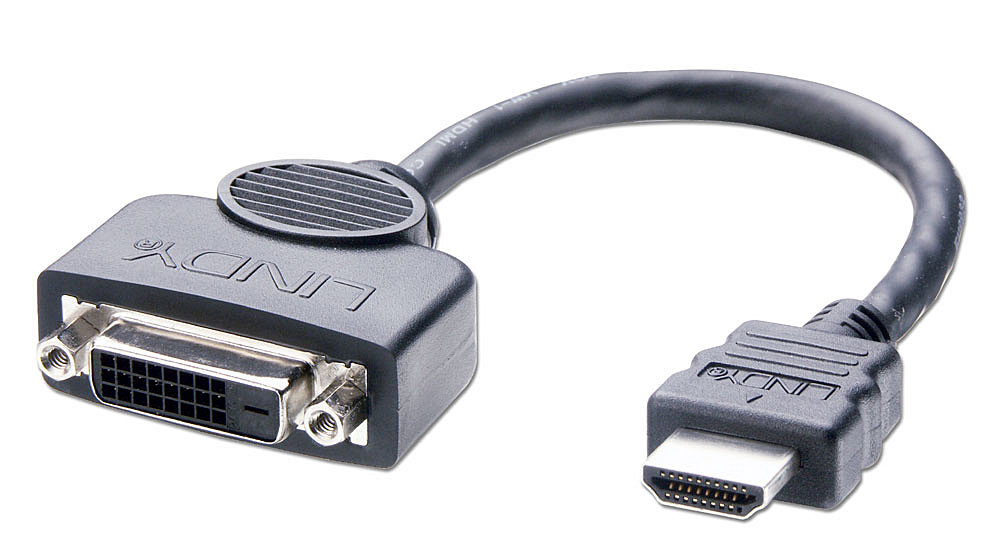 Image of Lindy HDMI/DVI-D adapt.cable 0,2mM/F