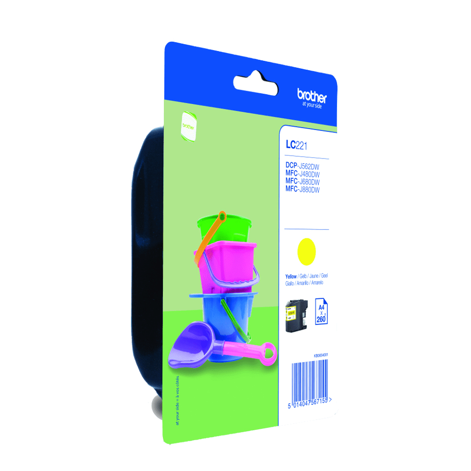 Brother LC221Y Inkjet Cartridge Yellow LC221Y