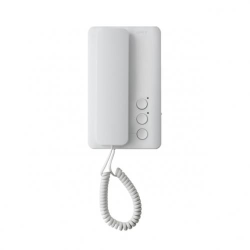 Audio Hanset for System 200 -  White, 2 Aux keys, plus lever  for adjusting/excluding the ringtone