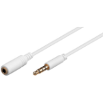 Goobay Headphone and Audio AUX Extension Cable, 4-pin 3.5 mm Slim, CU