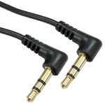 Cables Direct 0.3MTR 3.5MM STE R/A  -R/A M