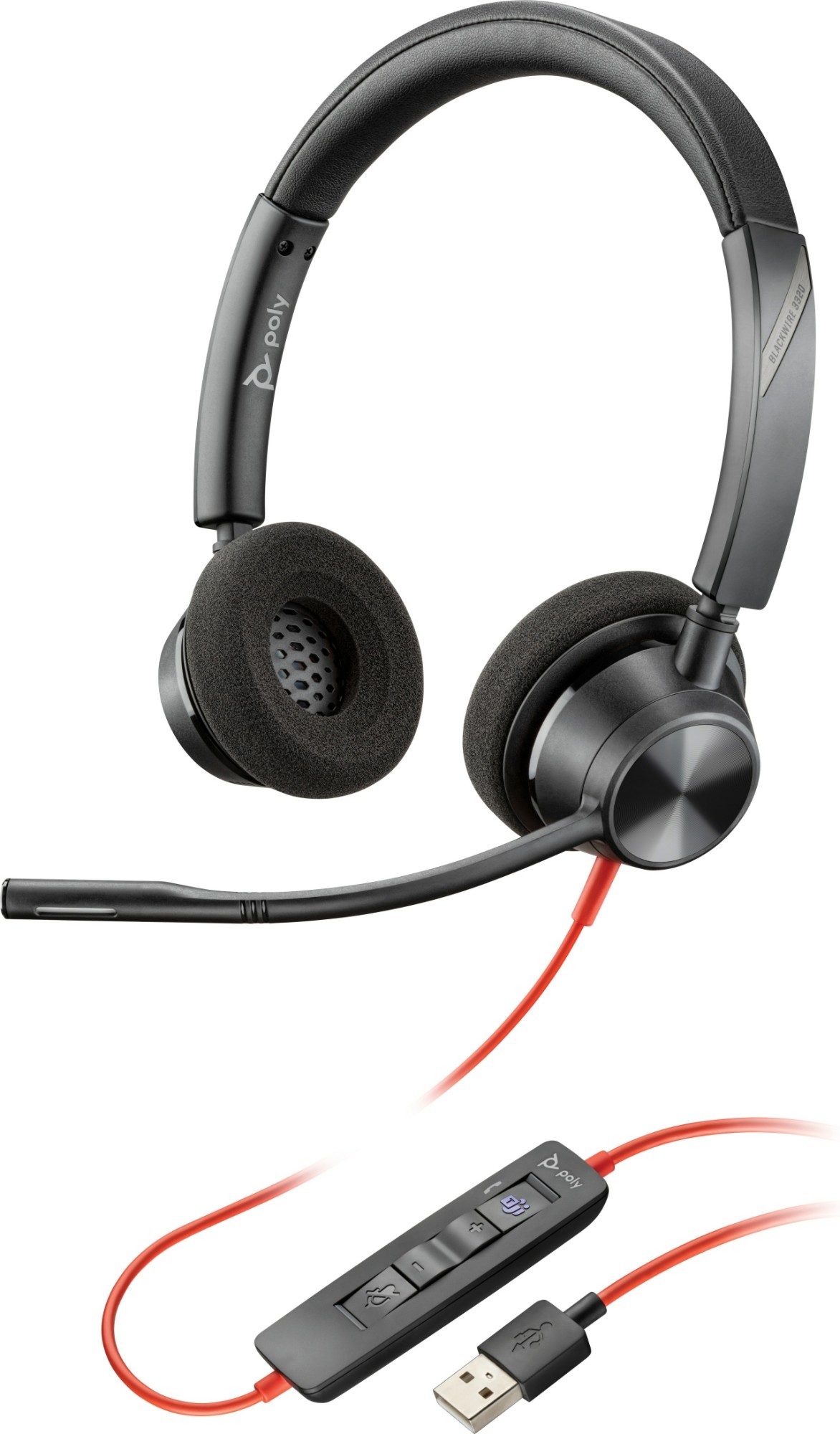 Photos - Headphones Poly Blackwire 3320 Microsoft Teams Certified USB-A Headset 76J17AA 