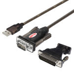 UNITEK Y-105A serial cable Black 1.5 m USB Type-A DB-9