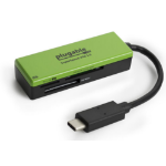 Plugable Technologies USBC-FLASH3 card reader USB 3.2 Gen 1 (3.1 Gen 1) Type-C Black, Green