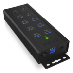 ICY BOX IB-HUB1703-QC3 USB 3.2 Gen 1 (3.1 Gen 1) Type-B 5000 Mbit/s Black