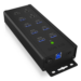 ICY BOX IB-HUB1703-QC3 USB 3.2 Gen 1 (3.1 Gen 1) Type-B 5000 Mbit/s Black