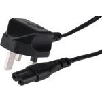 Maplin XS71 power cable Black 2 m Power plug type G C7 coupler