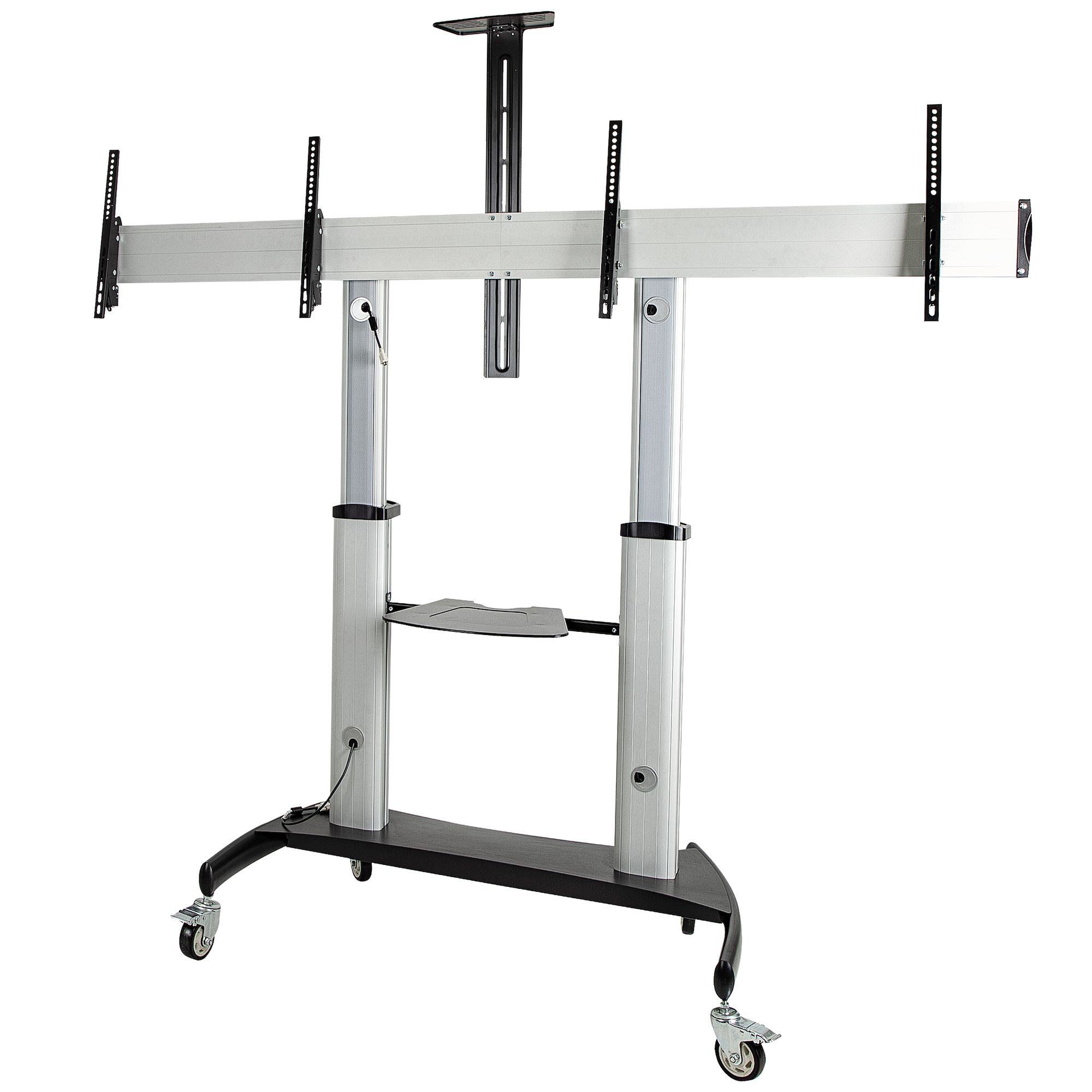 Image of StarTech.com Dual TV Cart for 37-60in VESA TVs up to 110lb/50kg...