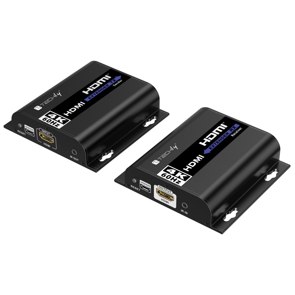 Techly IDATA EXTIP-483 AV extender AV transmitter & receiver Black