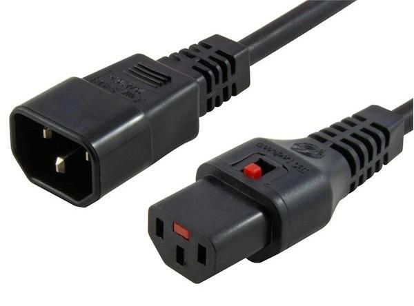 Scolm 1M C14-C13 Lck Bk PVC 1.0MM