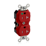 Leviton 8300-SGR socket-outlet NEMA 5-20R Red