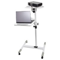PROPERAV Multi-level Projector Trolley for Laptops and Projectors - White