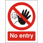 SECO by Stewart Superior SECO Prohibition Safety Sign No Entry Self Adhesive Vinyl 150 x 200mm - P115SAV150X200