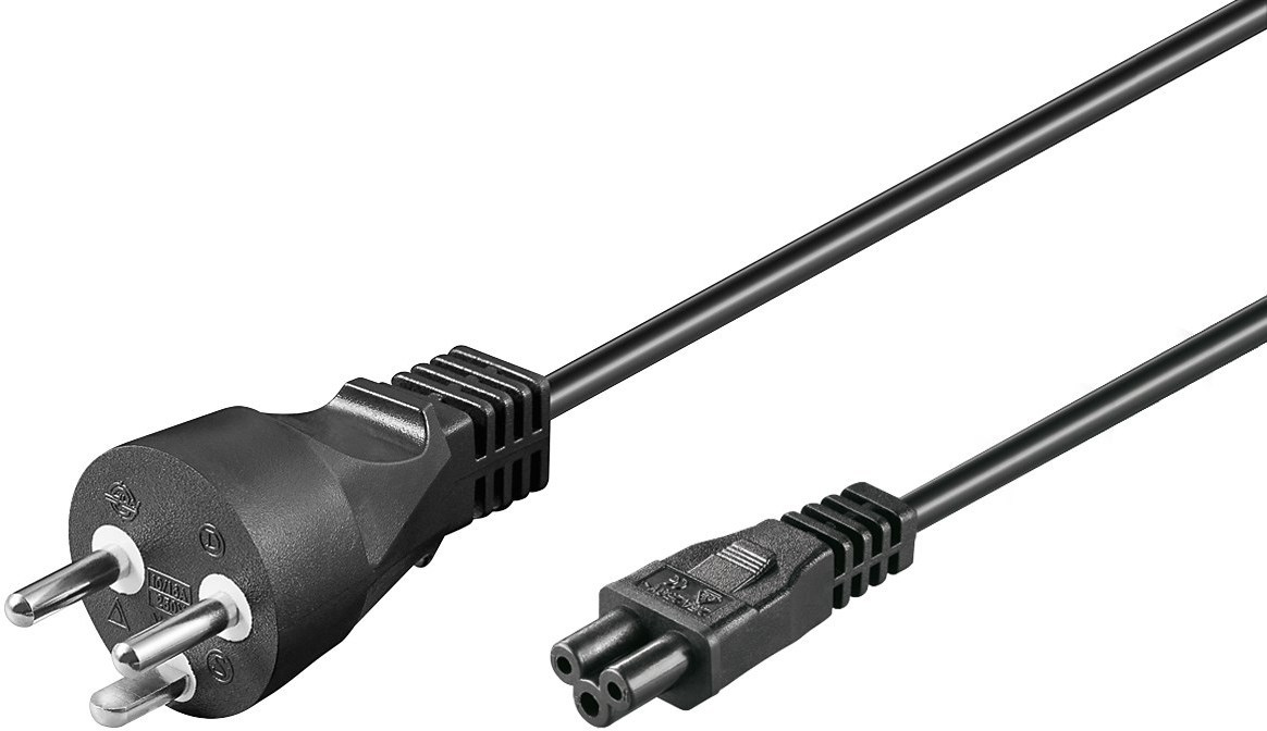 Microconnect PE120805 power cable Black 0.5 m Power plug type K C5 coupler