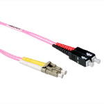 ACT 15 meter LSZH Multimode 50/125 OM4 glasvezel patchkabel duplex met LC en SC connectoren