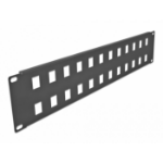 DeLOCK 19″ Keystone Patch Panel 24 port 2U black
