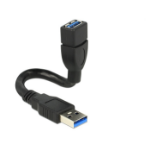 DeLOCK 0.15m 2xUSB3.0-A USB cable USB 3.2 Gen 1 (3.1 Gen 1) USB A Black