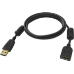 Vision TC-2MUSBEXT-BL USB cable 2 m USB 2.0 USB A Black TC 2MUSBEXT/BL