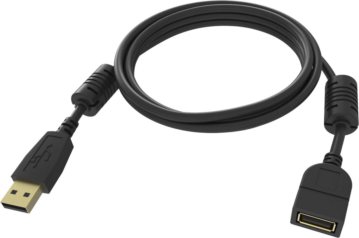 Image of Vision TC-2MUSBEXT-BL USB cable 2 m USB 2.0 USB A Black