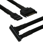 Nanoxia NXSKKAG SATA cable 0.45 m Black