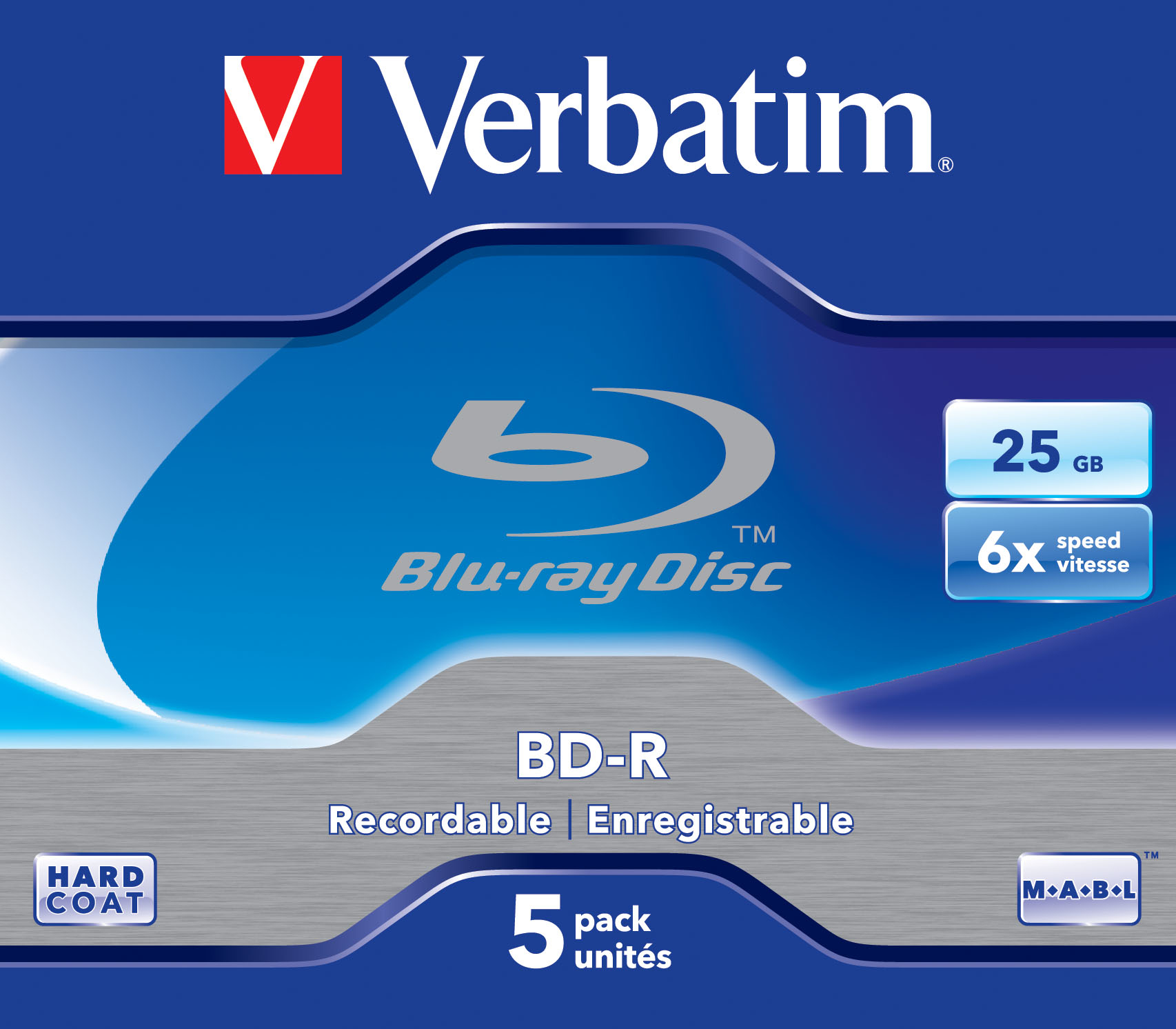 Image of Verbatim 43715 blank Blu-Ray disc BD-R 25 GB 5 pc(s)