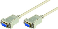 Microconnect DB9-DB9 (3m) F/F Null modem networking cable White