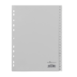 Durable 650810 tab index Alphabetic tab index Polypropylene (PP) Grey