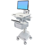 Ergotron SV44-13B1-C multimedia cart/stand Aluminium, Grey, White Flat panel