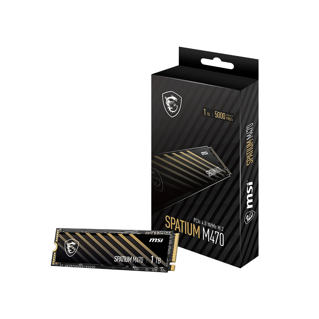Image of MSI SPATIUM M470 PCIe 4.0 NVMe M.2 1000 GB PCI Express 4.0 3D NAND