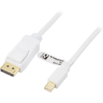 Deltaco DP-1110 DisplayPort cable 1 m mini DisplayPort White