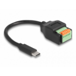 DeLOCK 66066 USB-kabel USB 2.0 0,15 m USB C 5-pin terminal block Zwart