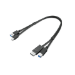 Lenovo 4X91D11453 USB cable 0.43 m USB 3.2 Gen 1 (3.1 Gen 1) USB A USB B Black