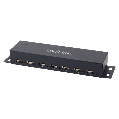 Image of LogiLink UA0148 interface hub 480 Mbit/s Grey