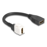 DeLOCK 86973 HDMI kabel 0,2 m Zwart, Wit