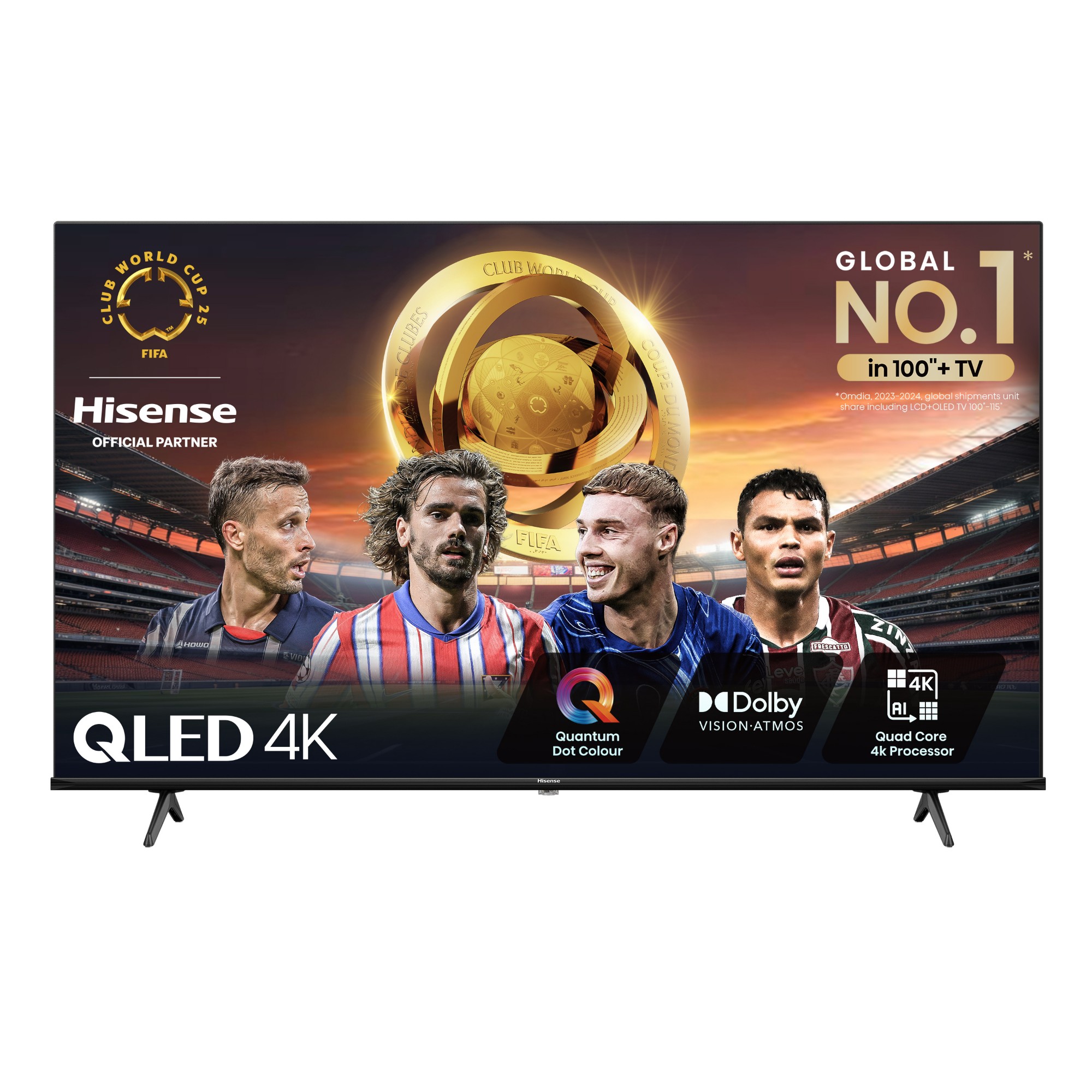 Hisense 43E7NQTUK TV 109.2 cm (43") 4K Ultra HD Smart TV Wi-Fi Black 350 cd/m²