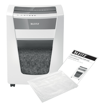 Leitz IQ Office Pro Micro-Cut Paper Shredder P-5 White 80051000