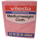 VILEDA MEDIUM WEIGHT CLOTH RED PK10