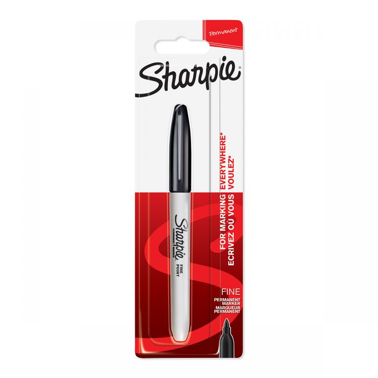 Image of Sharpie FINE PERM MARKER BLK PK12