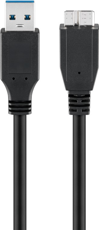 Image of Goobay USB 3.0 SuperSpeed Cable, Black, 3 m