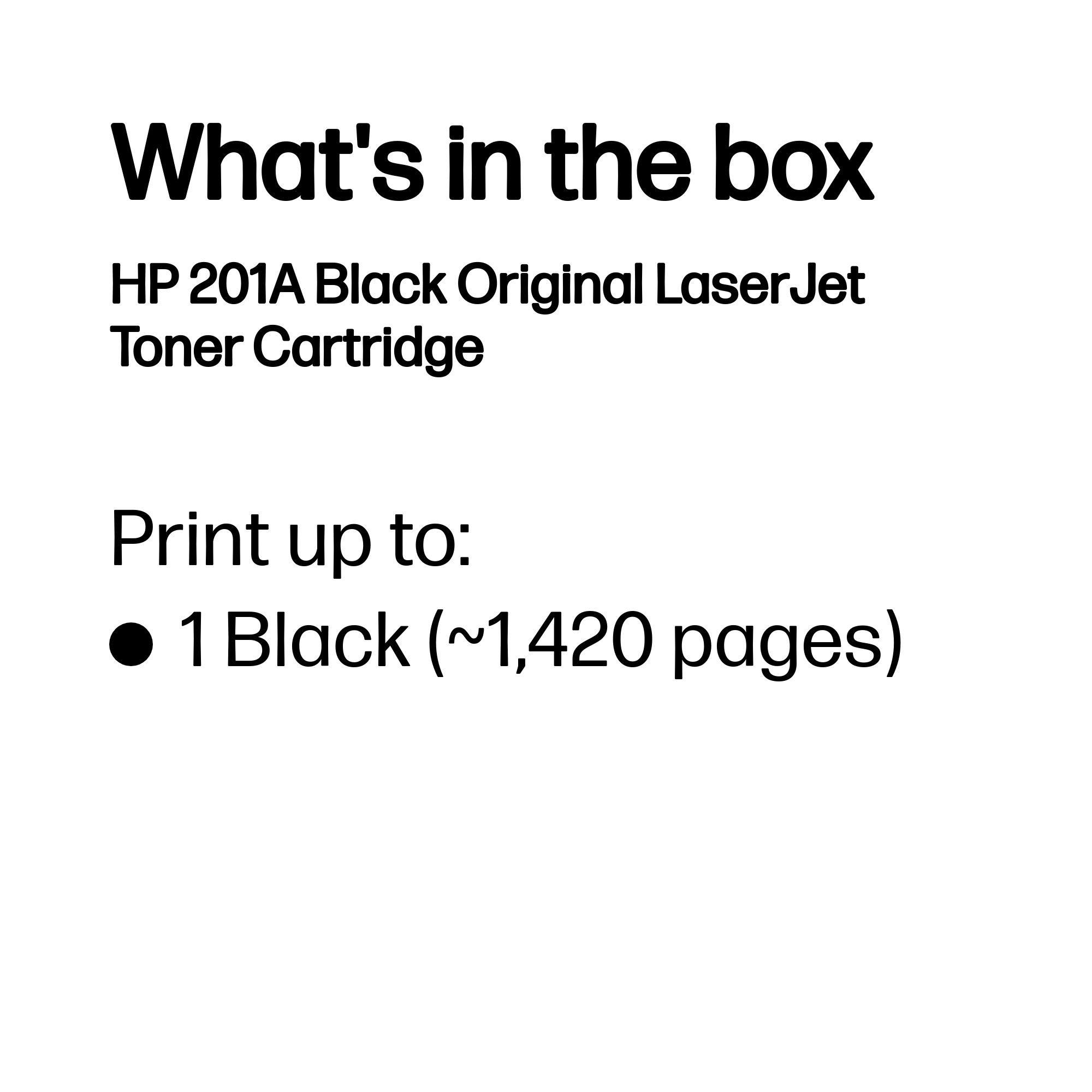 HP 201A Original LaserJet Toner Cartridge Black CF400A