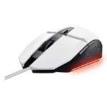 Trust GXT 109PS Felox Gaming Muis - Bedrade gamingmuis – 6 programmeerbare knoppen – 6400 DPI – Wit