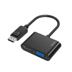 Hama 00200334 video cable adapter DisplayPort HDMI + VGA (D-Sub) Black