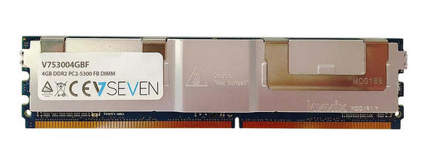 Image of V7 4GB DDR2 PC2-5300 667Mhz SERVER FB DIMM Server Memory Module -...