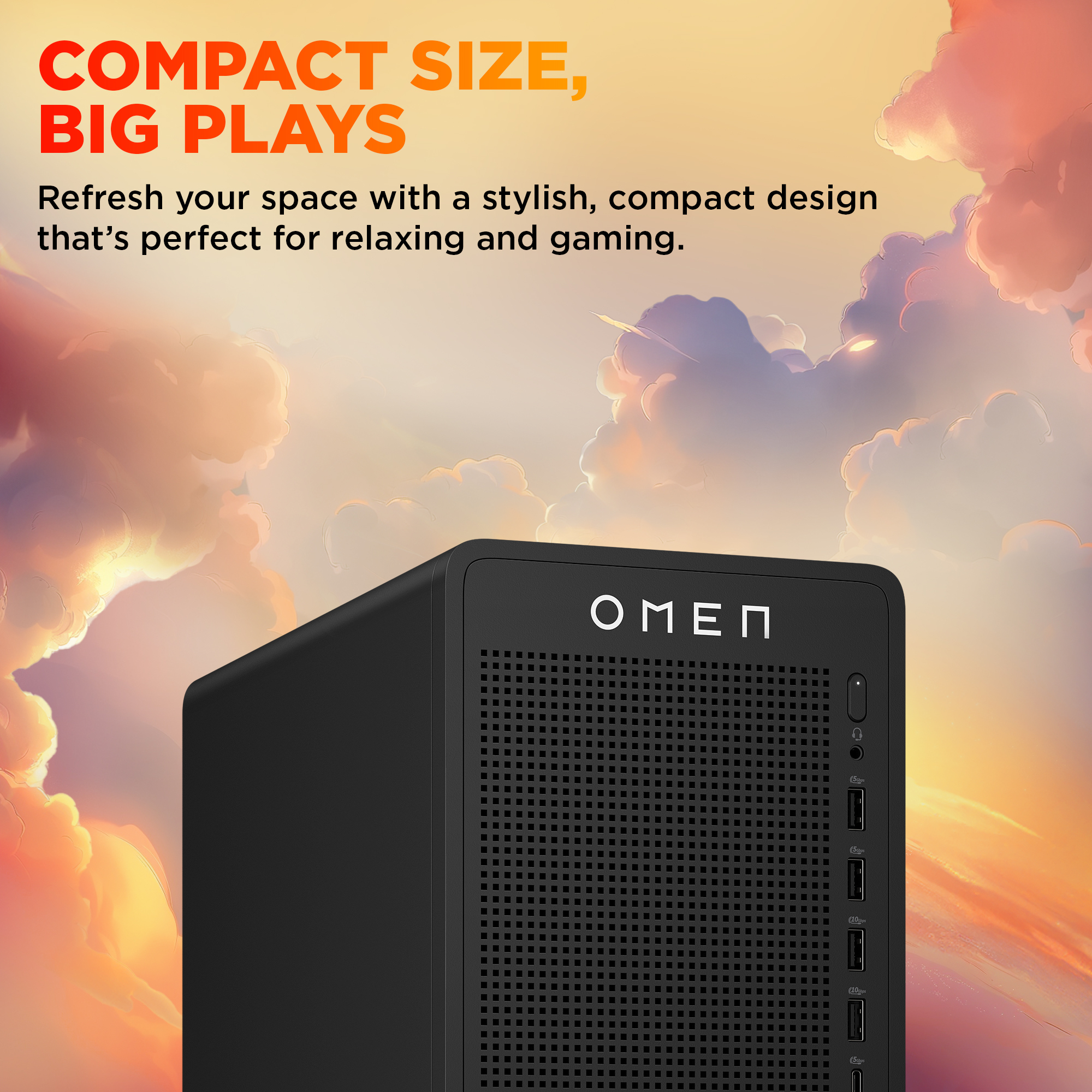 HP OMEN 16L Gaming Desktop TG03-0007na PC Windows 11 Home Tower Black